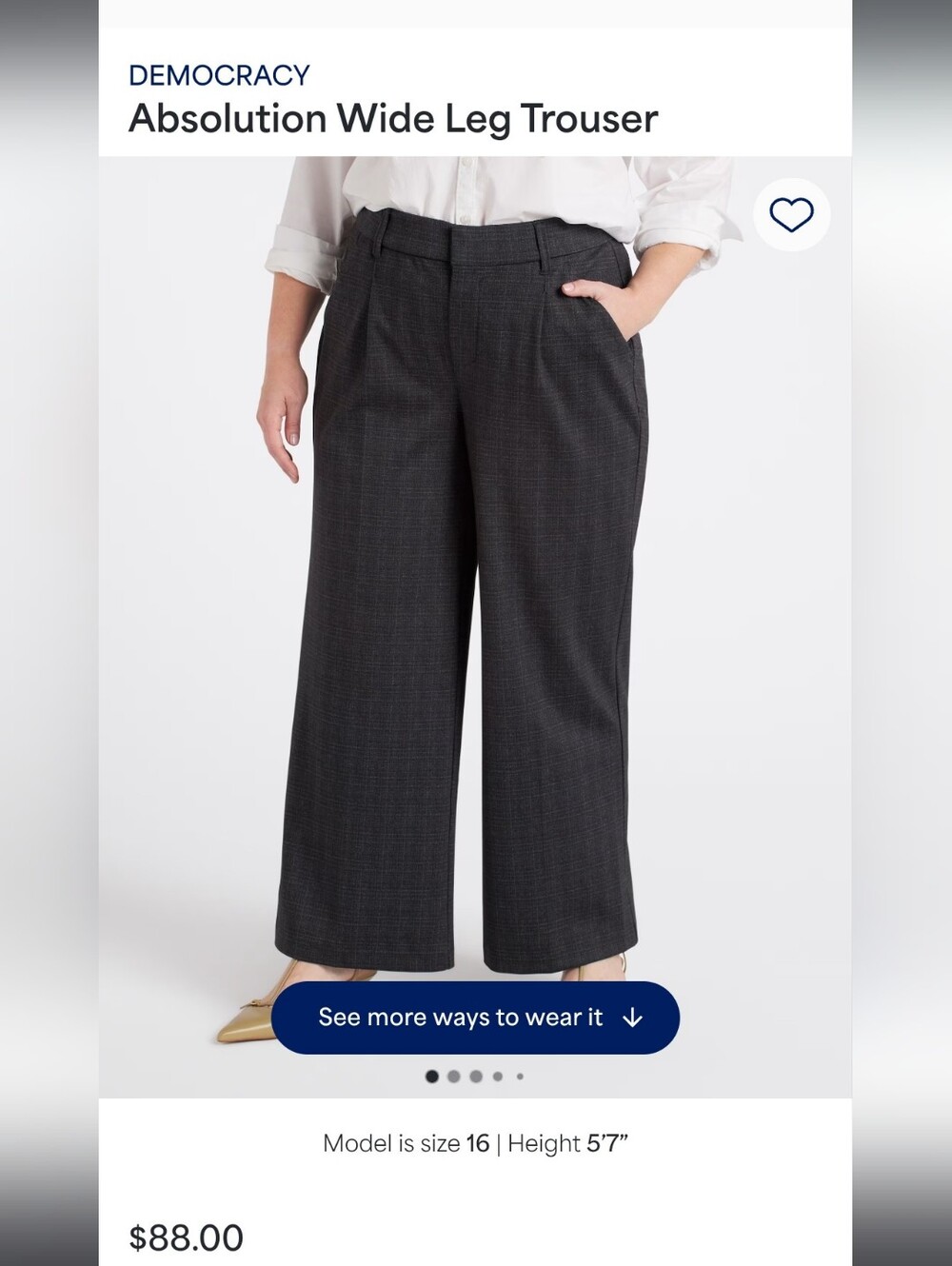 Democracy Dark Gray Straight Dress Pants with Subtle Texture